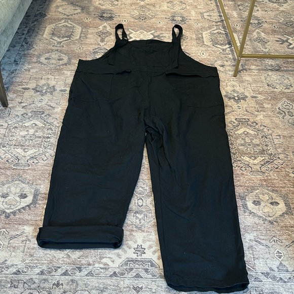 NWOT Black Linen-like Jumpsuit - Picture 2 of 5